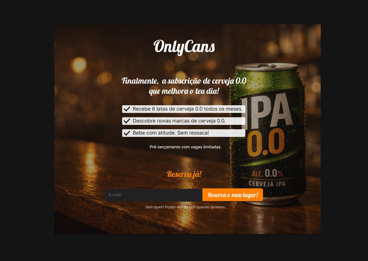 OnlyCans landing